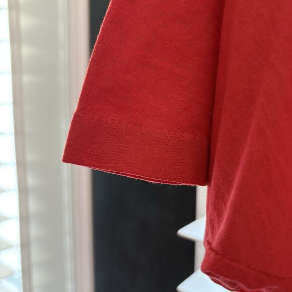 Vintage Paper Thin Distressed Worn Burnout T-Shirt Size XL 1980s Red Kansas - Picture 6 of 7